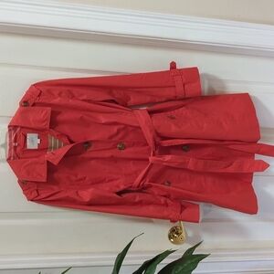 Loft Women's Petite Salmon Trench Coat w/Belt Size Medium
